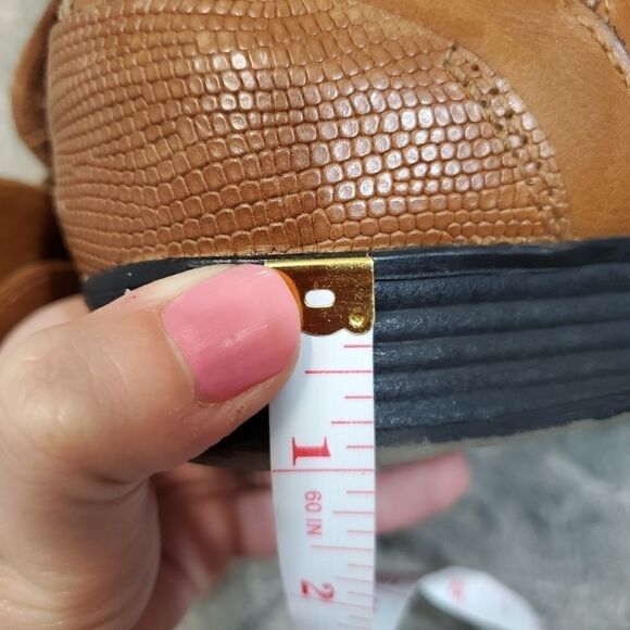 OTBT Low Rider Butterscotch Tan Burnished Leather Strappy Ankle Boots Booties - Picture 7 of 9